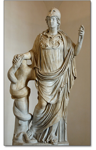 athena and serpent
