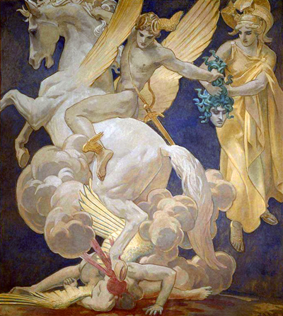 Perseus on Pegasus Slaying Medusa3